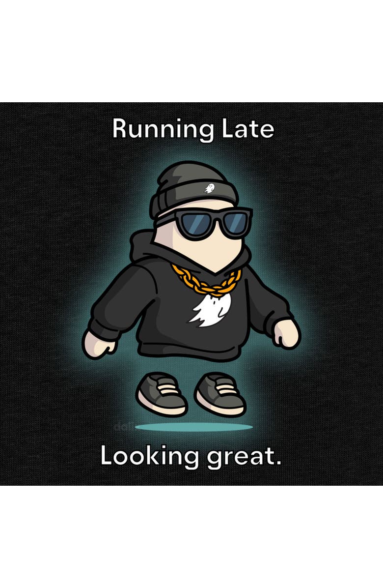 Dalix Mens Running Late Tee, Alternate, color, Black