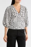 Desigual Print Woven Wrap Top