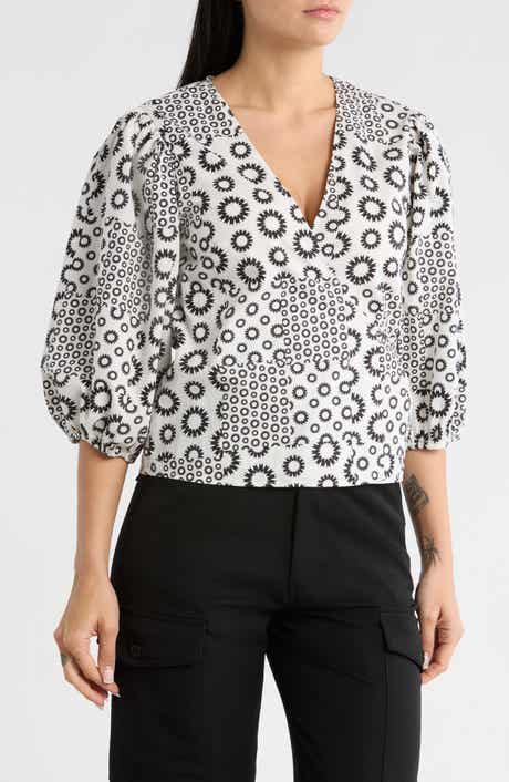 Desigual Print Woven Wrap Top