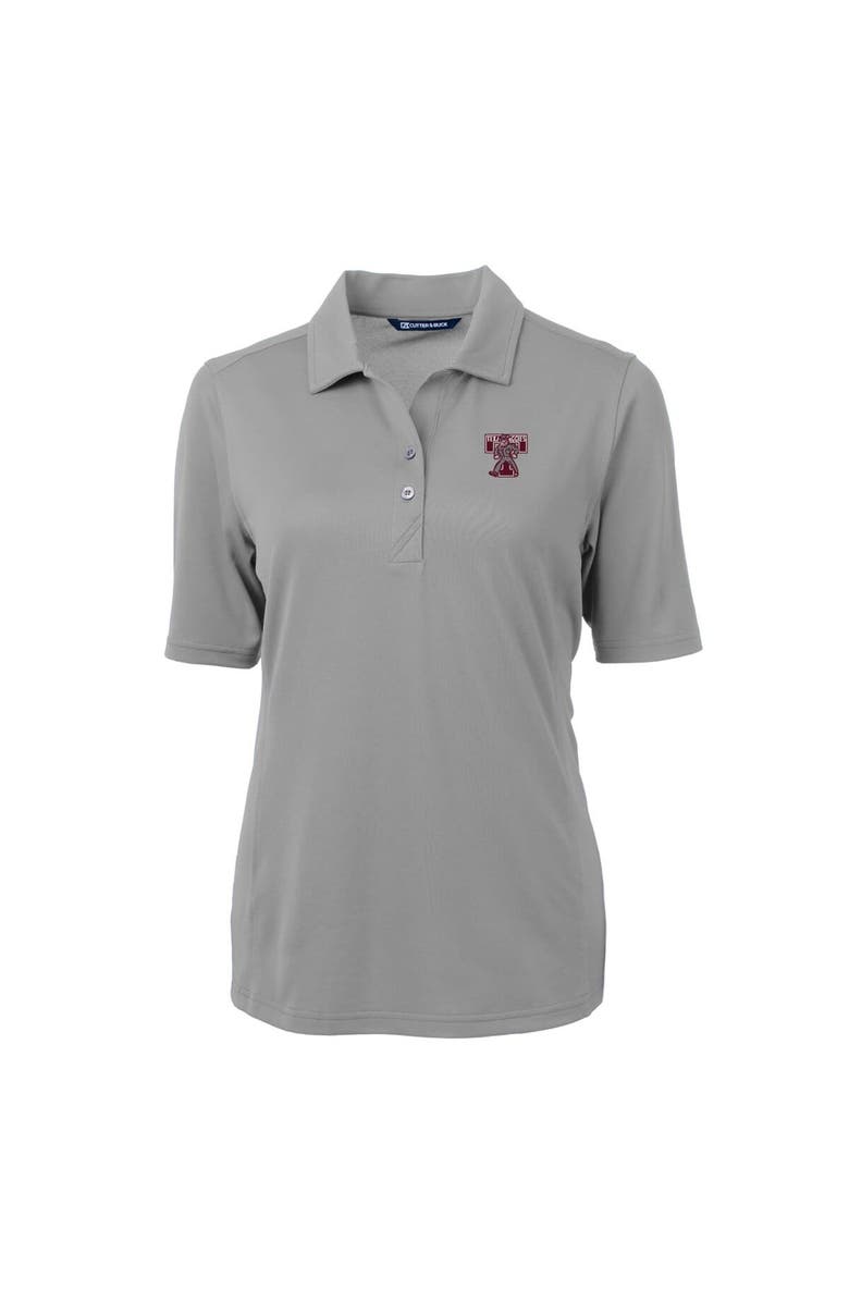 Cutter & Buck Women's Cutter & Buck Gray Texas A&M Aggies Vault DryTec Virtue Eco Pique Recycled Polo, Alternate, color, 