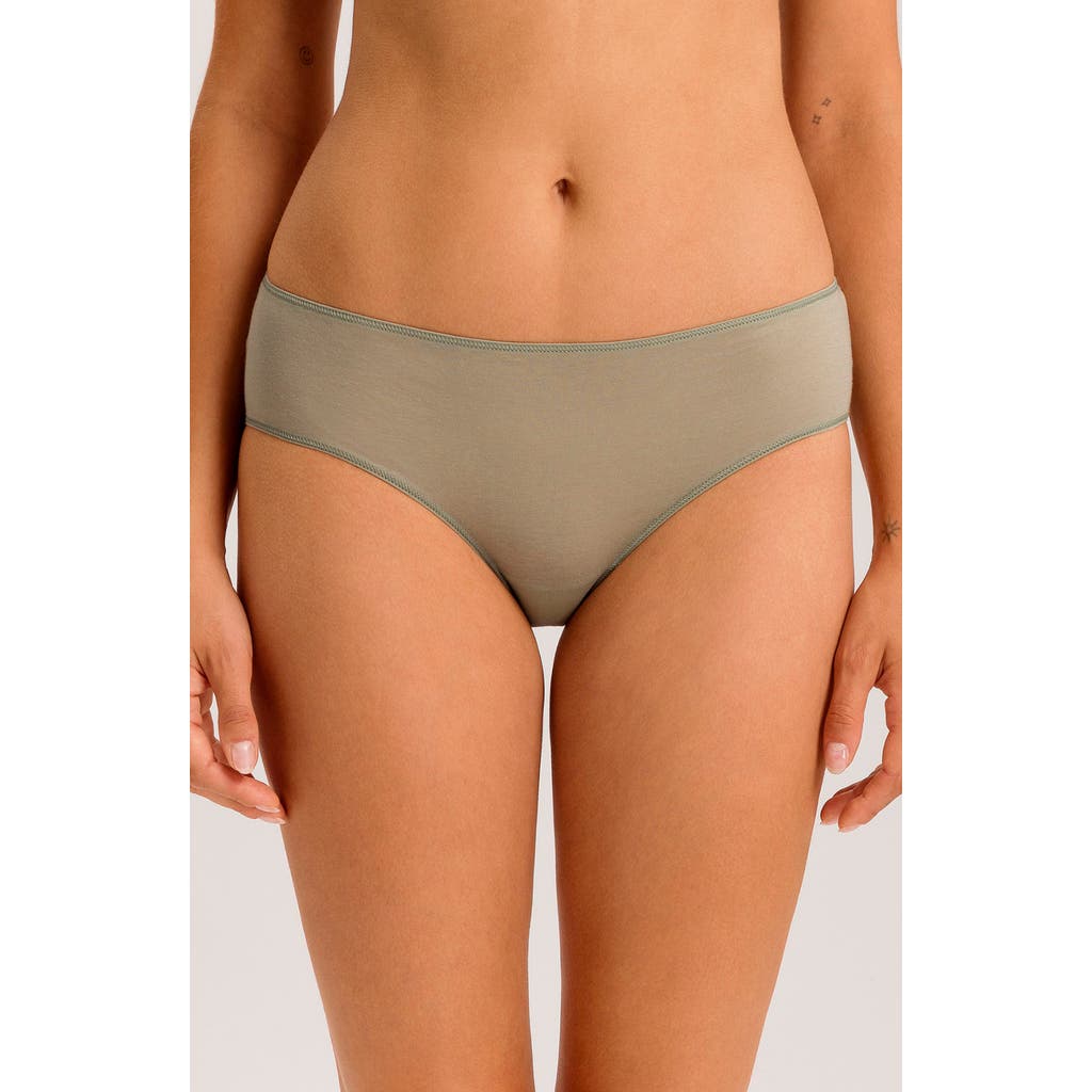Hanro Ultralight High Cut Briefs In Crystal Green