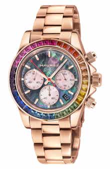 Arcobeleno Rainbow Bezel Chronograph Bracelet Watch, 39.5mm