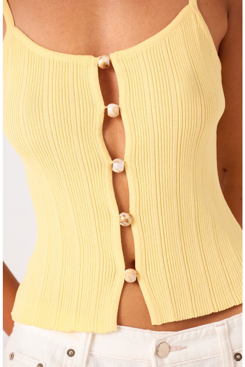 Odessa Bead Lined Rib Camisole, Alternate, color, POLLEN