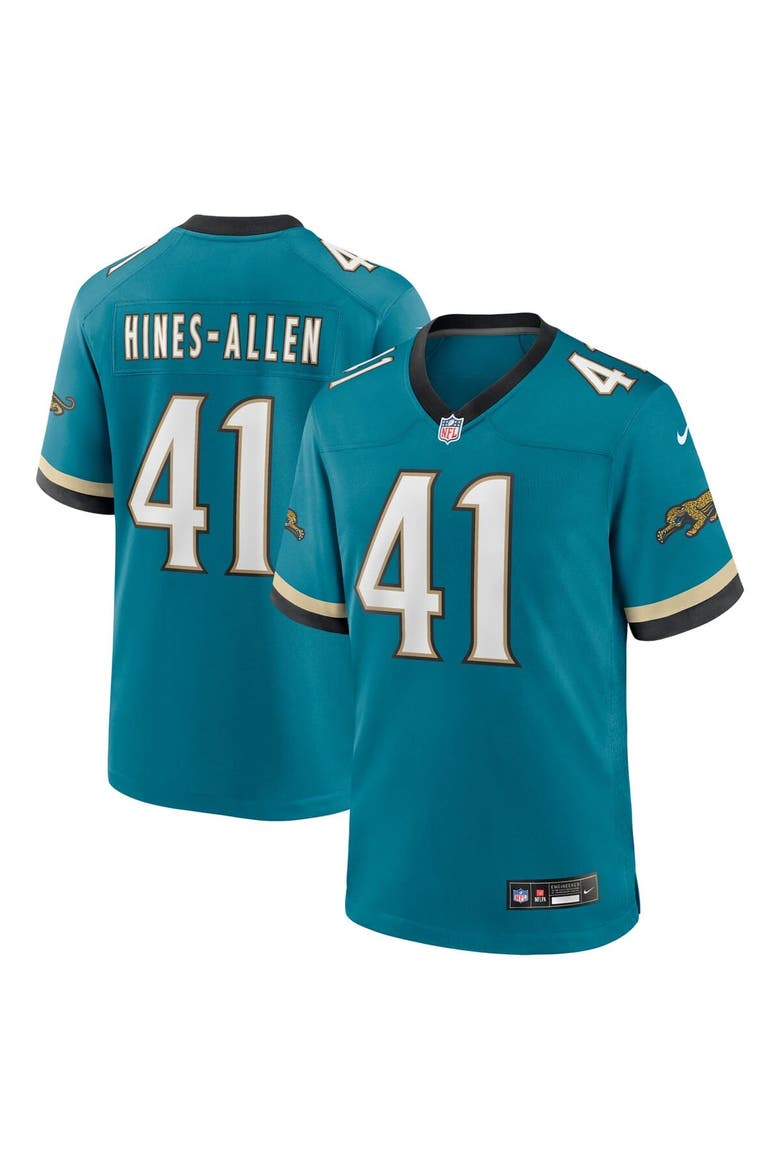 Men's Nike Josh Hines-Allen Teal Jacksonville Jaguars Prowler Throwback Player Game Jersey, Main, color, Teal