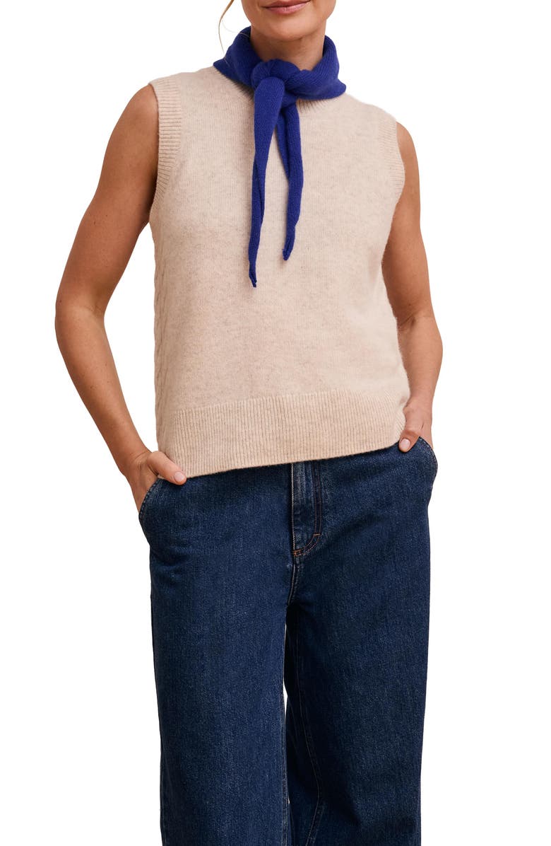 Celtic & Co. Cable Detail Tank, Alternate, color, Oatmeal