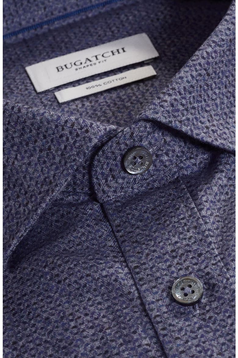 Axel Shaped Fit Brushed Mélange Button-Up Shirt, Alternate, color, AMETHYST
