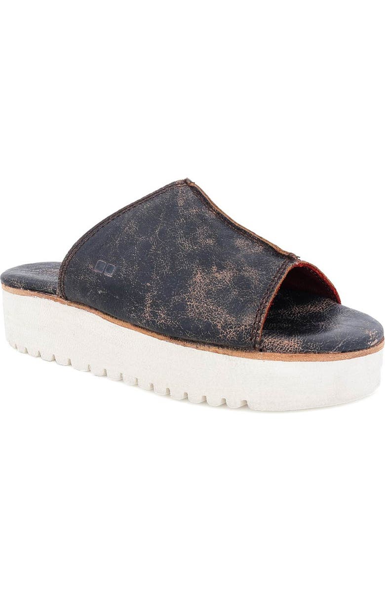 Bed Stu Fairlee II Platform Slide, Main, color, Black Lux