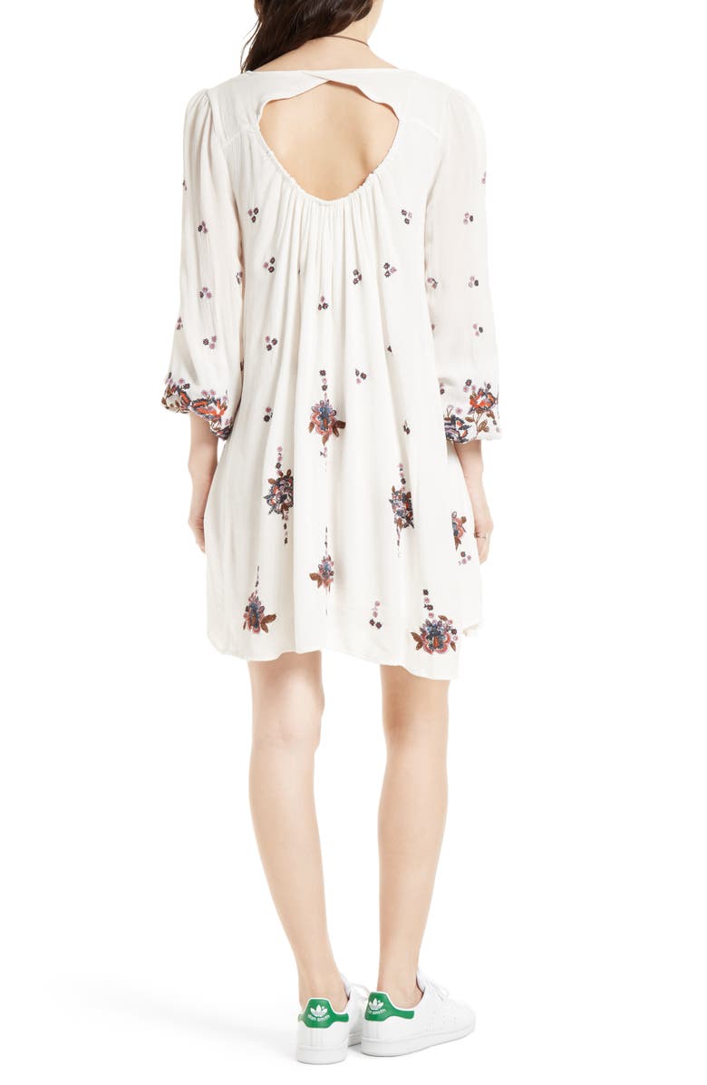 Free People Embroidered Minidress, Alternate, color, 