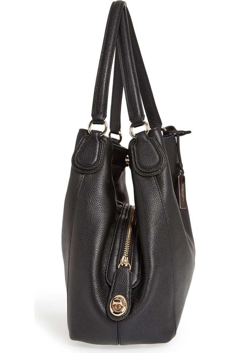 COACH 'Edie' Pebbled Leather Shoulder Bag, Alternate, color,