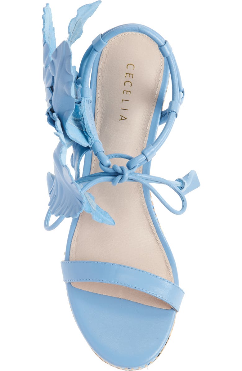 Cecelia New York Lily Platform Wedge Sandal, Alternate, color, Blue Multi