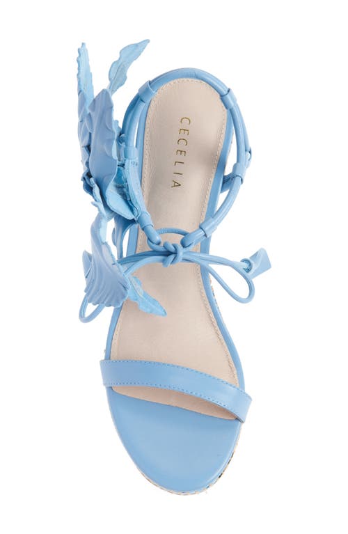 Cecelia New York Lily Platform Wedge Sandal In Blue Multi