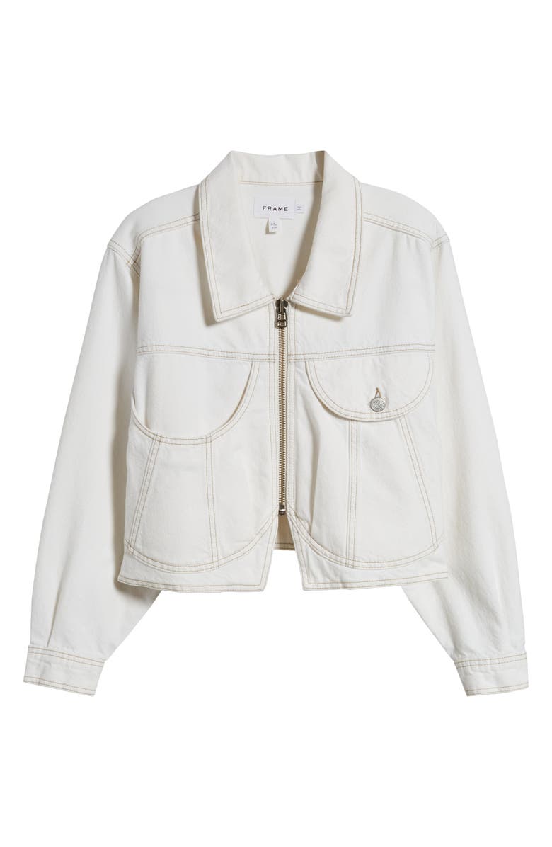 FRAME Heart Crop Denim Jacket, Alternate, color,