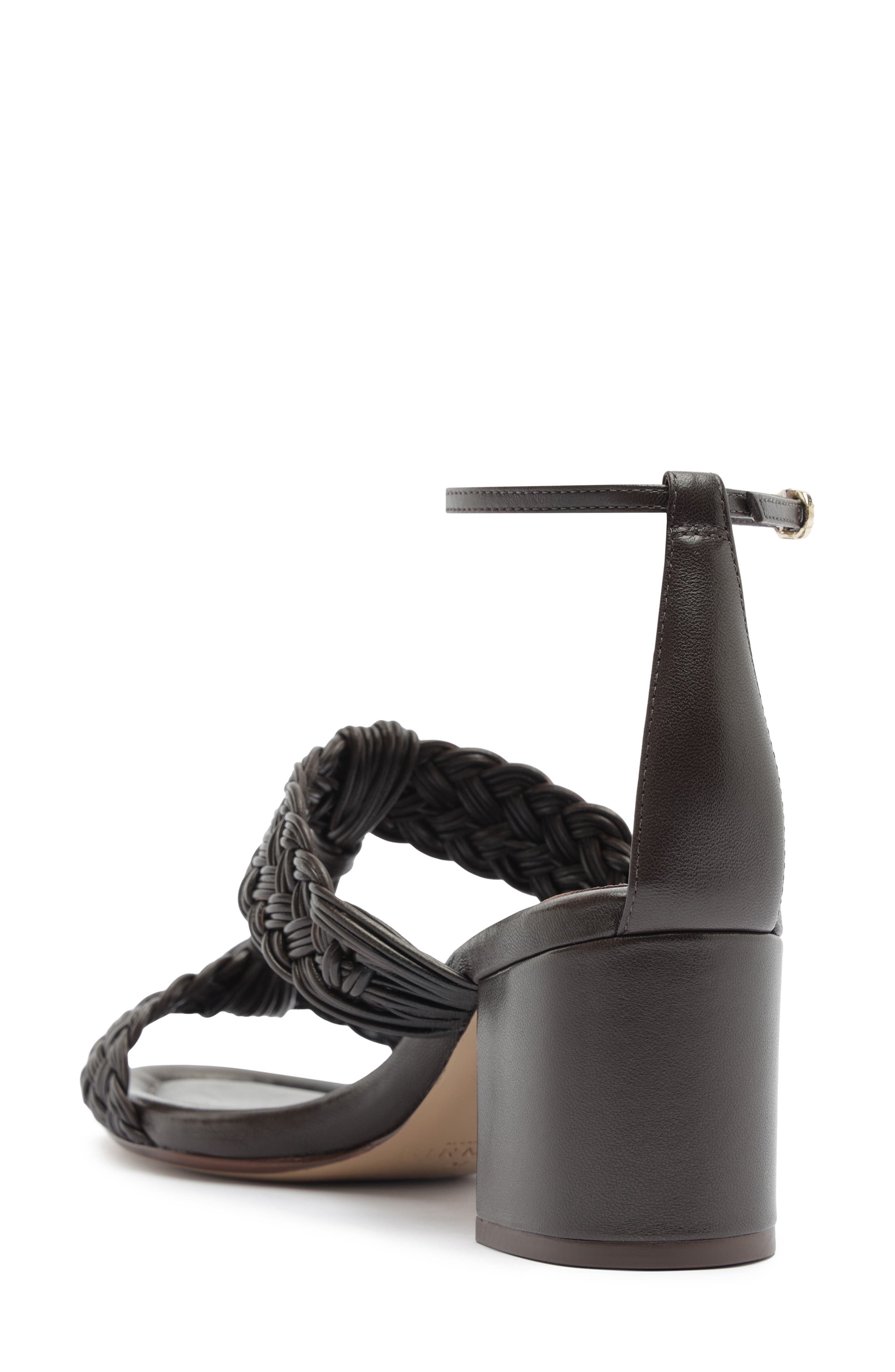Thalia Leather Sandal, Alternate, color, DARK BROWN