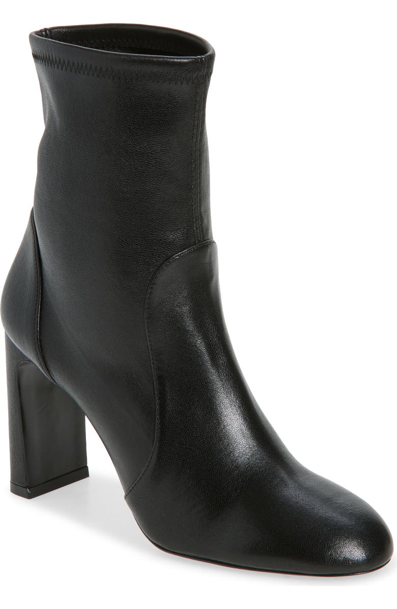 Stuart Weitzman Babette Bootie 85, Main, color, Black Nappa