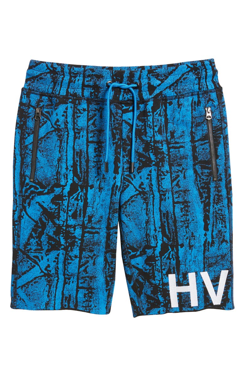 HVMAN French Terry Shorts, Alternate, color, Crinkled