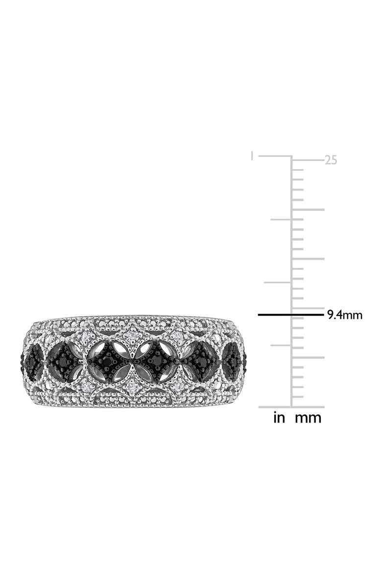 Black & White Diamond Ring - 0.09ctw, Alternate, color, BLACK