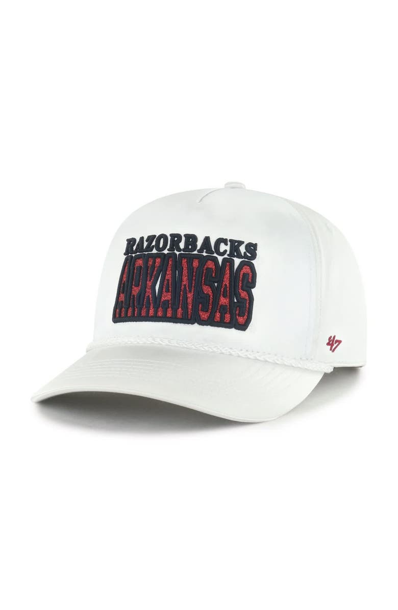 '47 Women's '47 White Arkansas Razorbacks Outspoken Hitch Adjustable Hat, Alternate, color, White