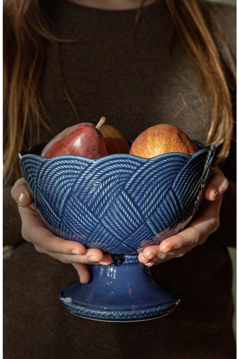 Le Panier Mystic Knot Footed Bowl, Alternate, color, DENIM