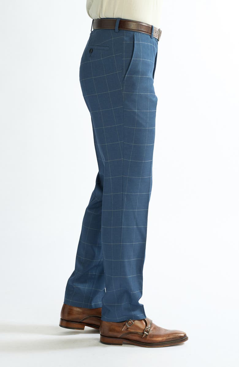 SAVILE ROW CO Blue Windowpane Suit, Alternate, color, 