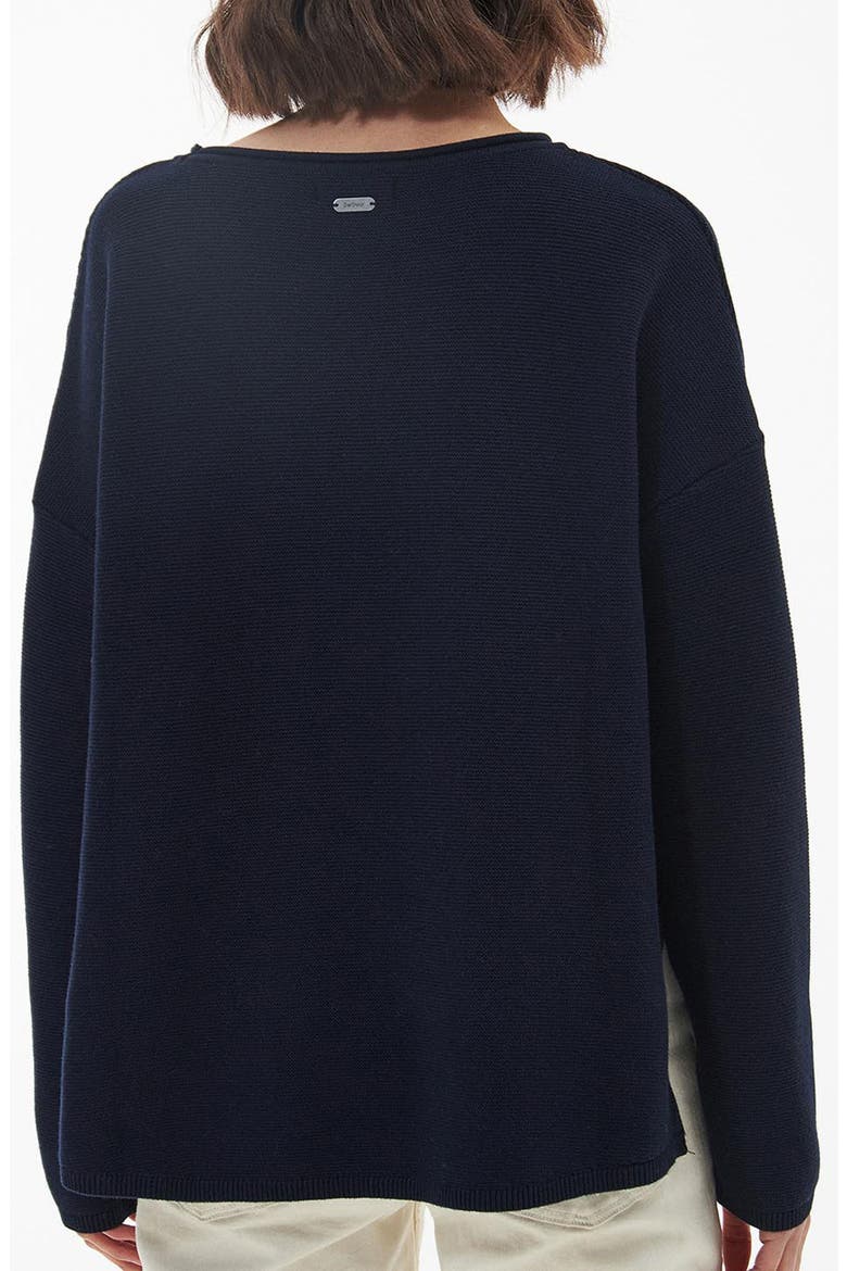 Marine Relaxed Fit Cotton Sweater, Alternate, color, NAVY