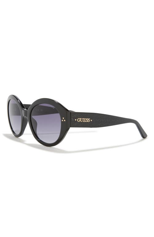 Guess 54mm Square Sunglasses In Shiny Black/gradient Smoke
