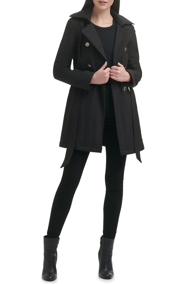 GUESS Belted Coat with Hood, Alternate, color, 