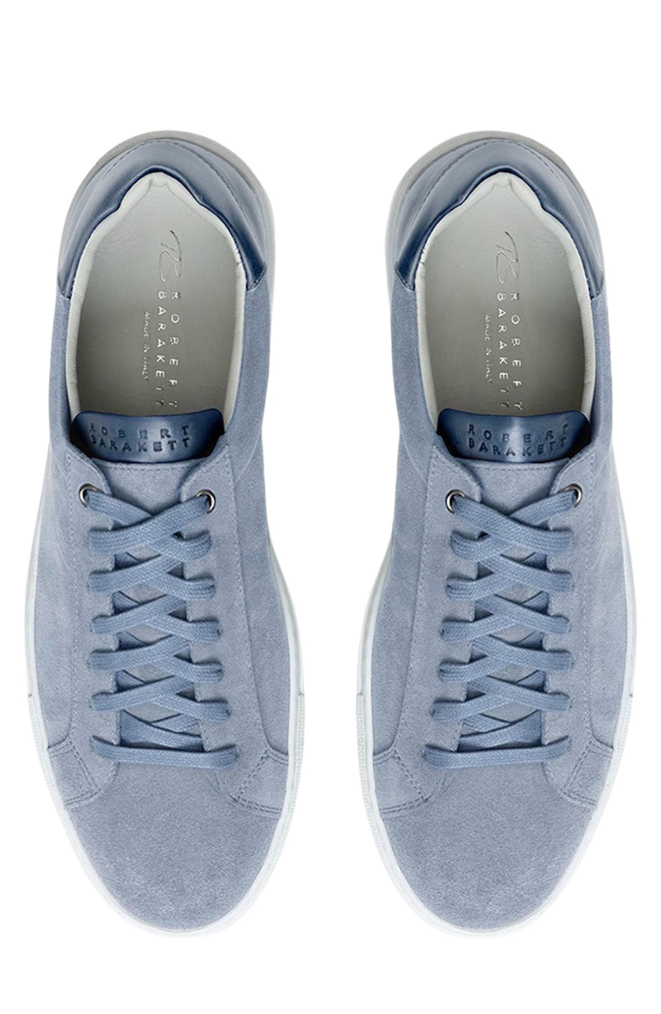 Huberto Suede Low Top Sneaker, Alternate, color, LIGHT BLUE