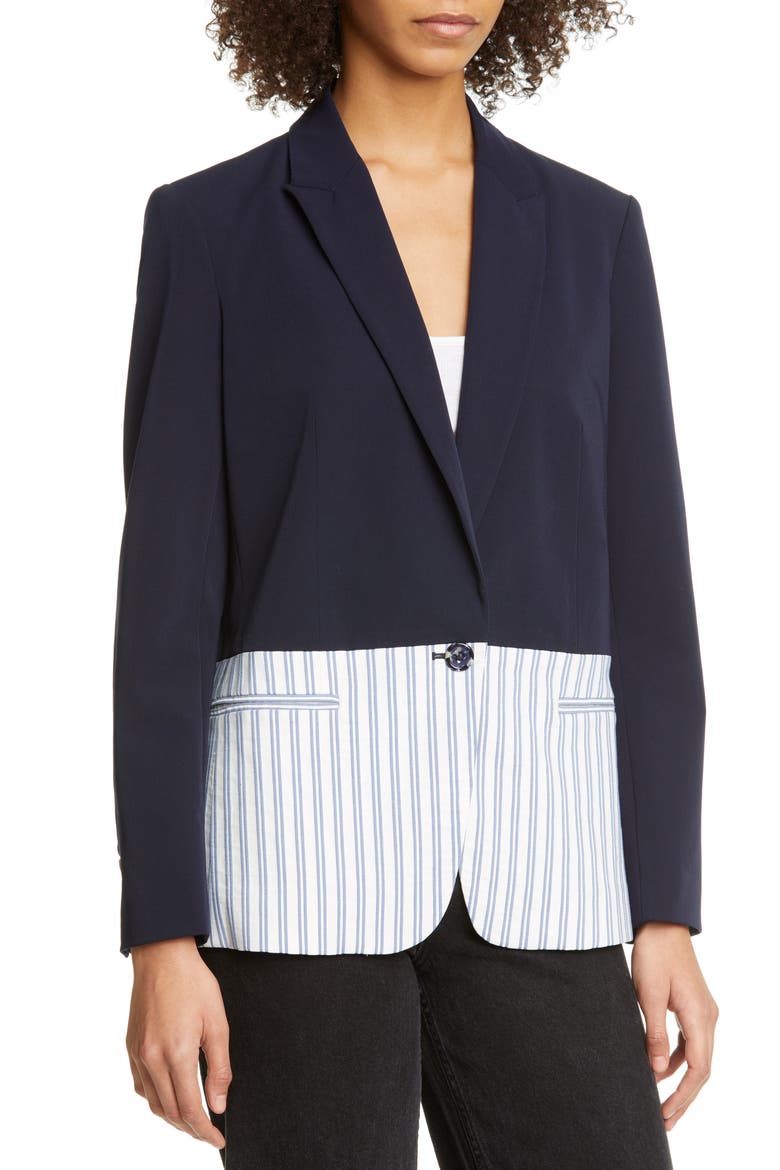 Darwin One Button Blazer, Alternate, color, NAVY