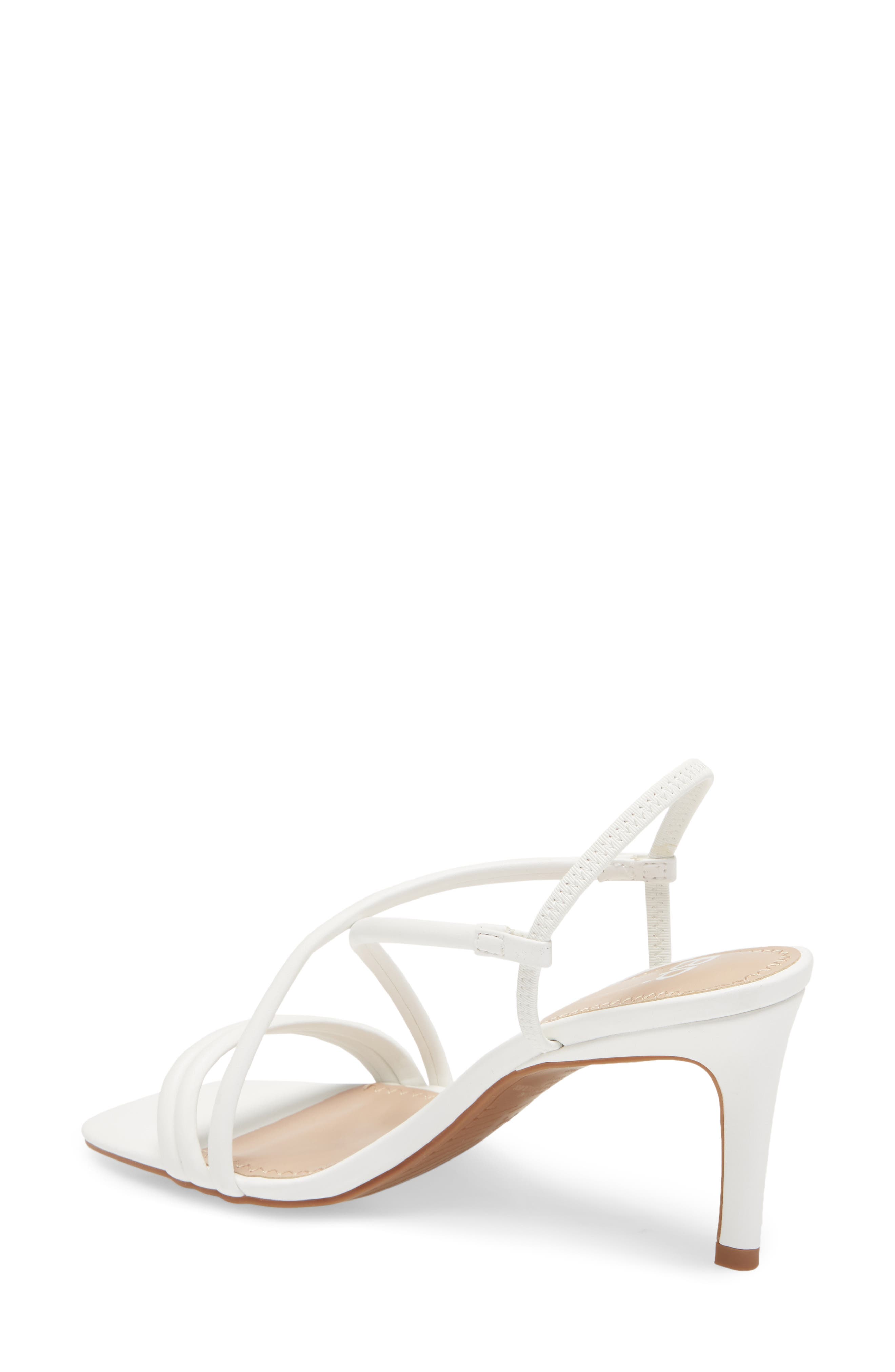 Billy Strappy Sandal, Alternate, color, WHITE FAUX LEATHER