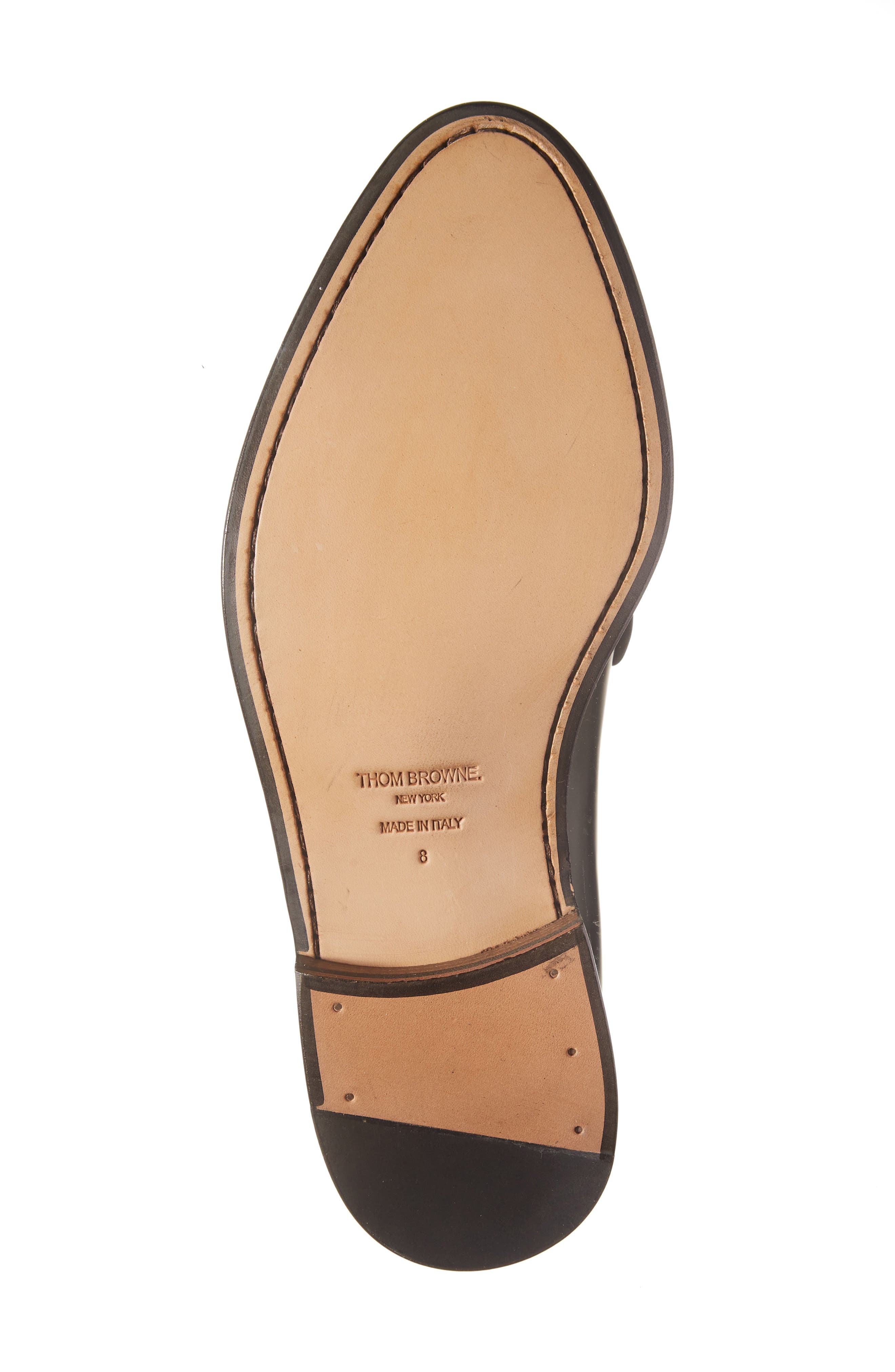 Thom Browne Varsity Penny Loafer, Alternate, color, Black