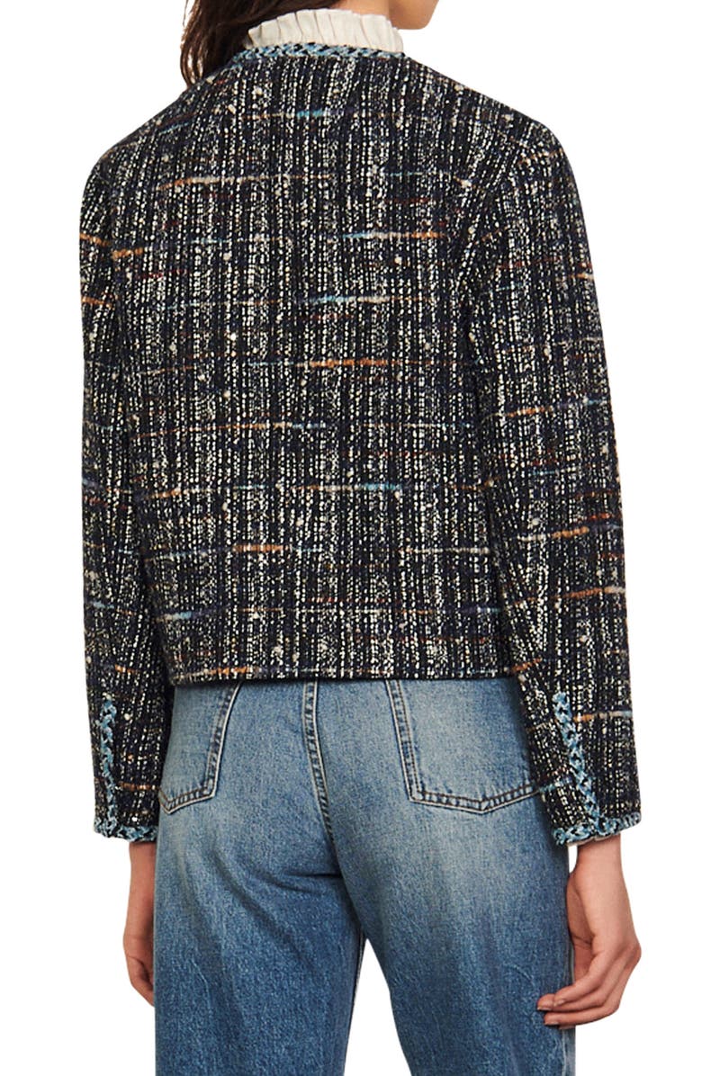 SANDRO Mareva Tweed Crop Jacket, Alternate, color, 
