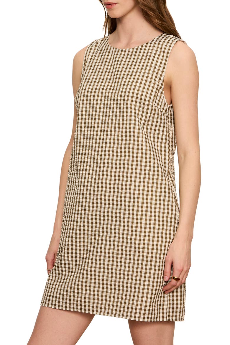 Way to Be Gingham Shift Dress, Alternate, color, TIMBER GREEN/ COLLAGEN GINGHAM