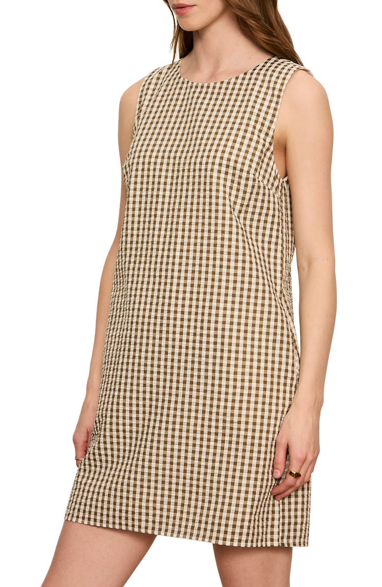 Sanctuary Way to Be Gingham Shift Dress, Alternate, color, Timber Green/ Collagen Gingham