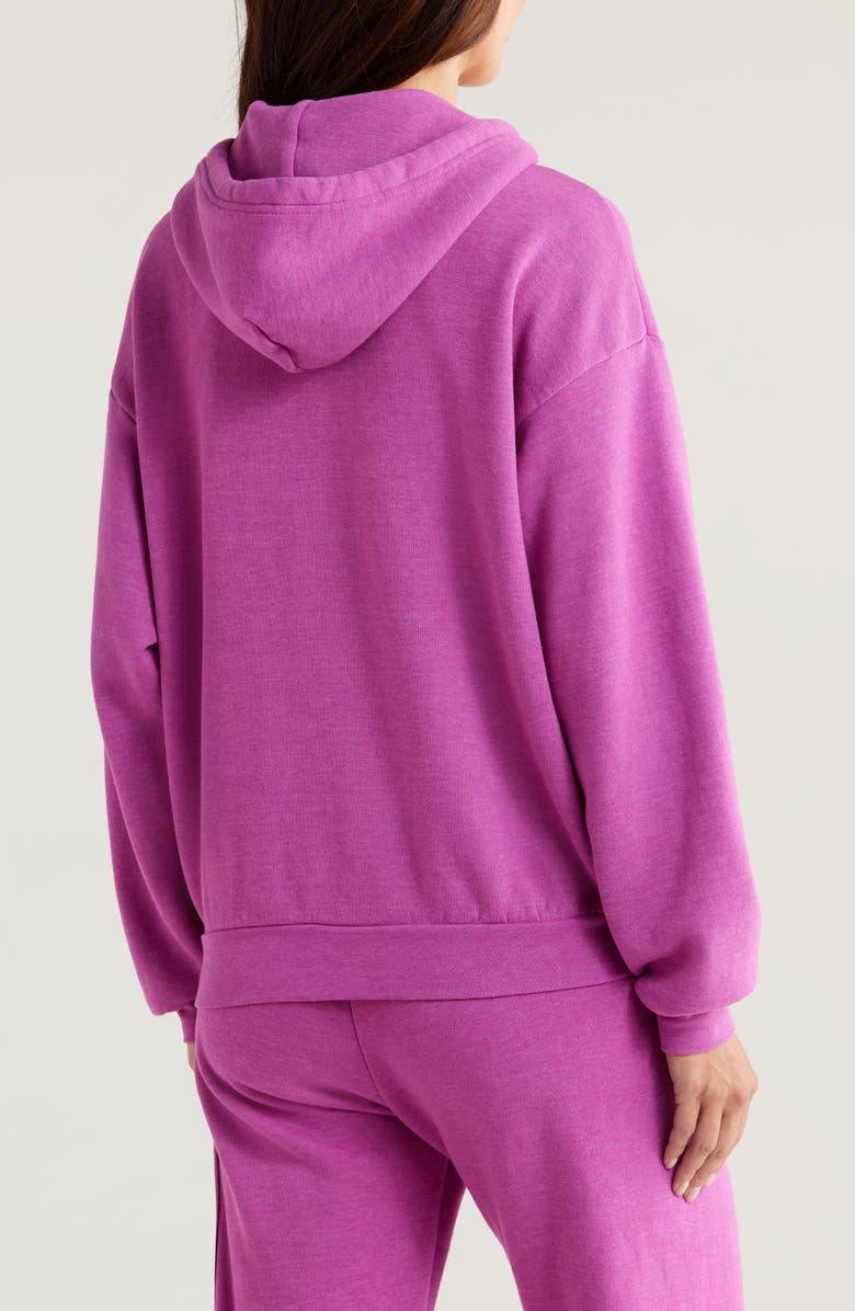 Aviator Nation 5-Stripe Zip Hoodie, Alternate, color, Magenta/Orange Yellow