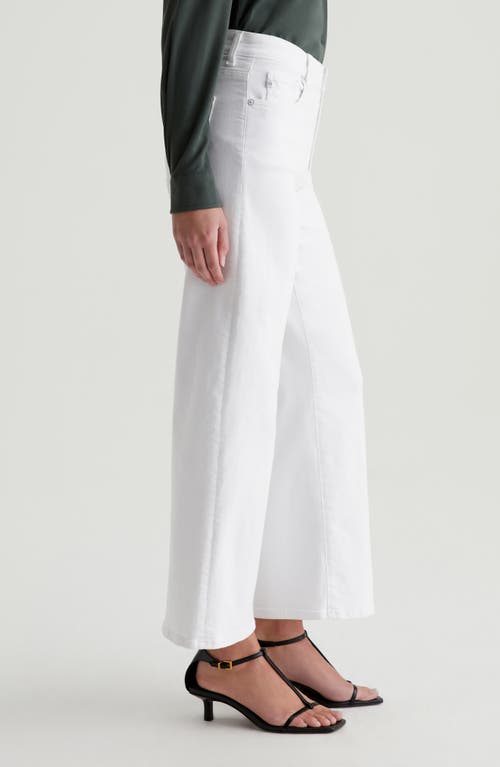 Ag Saige High Waist Ankle Wide Leg Jeans In Gallery White