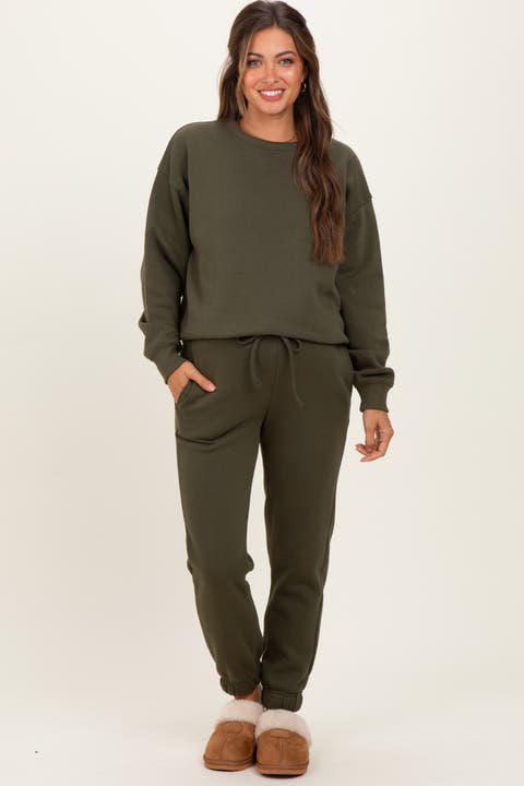 Fleece Long Sleeve Pullover & Jogger Set
