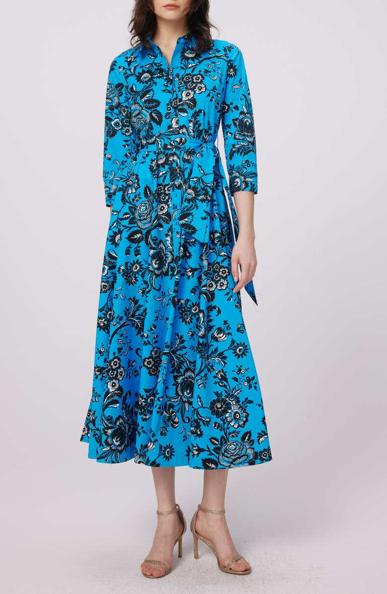 DVF Blaine Floral Shirtdress, Main, color,