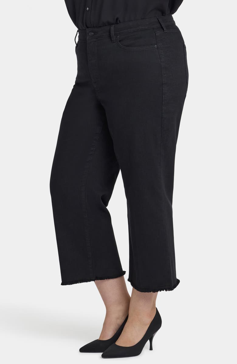 NYDJ Coco High Waist Relaxed Crop Wide Leg Jeans, Alternate, color, Black