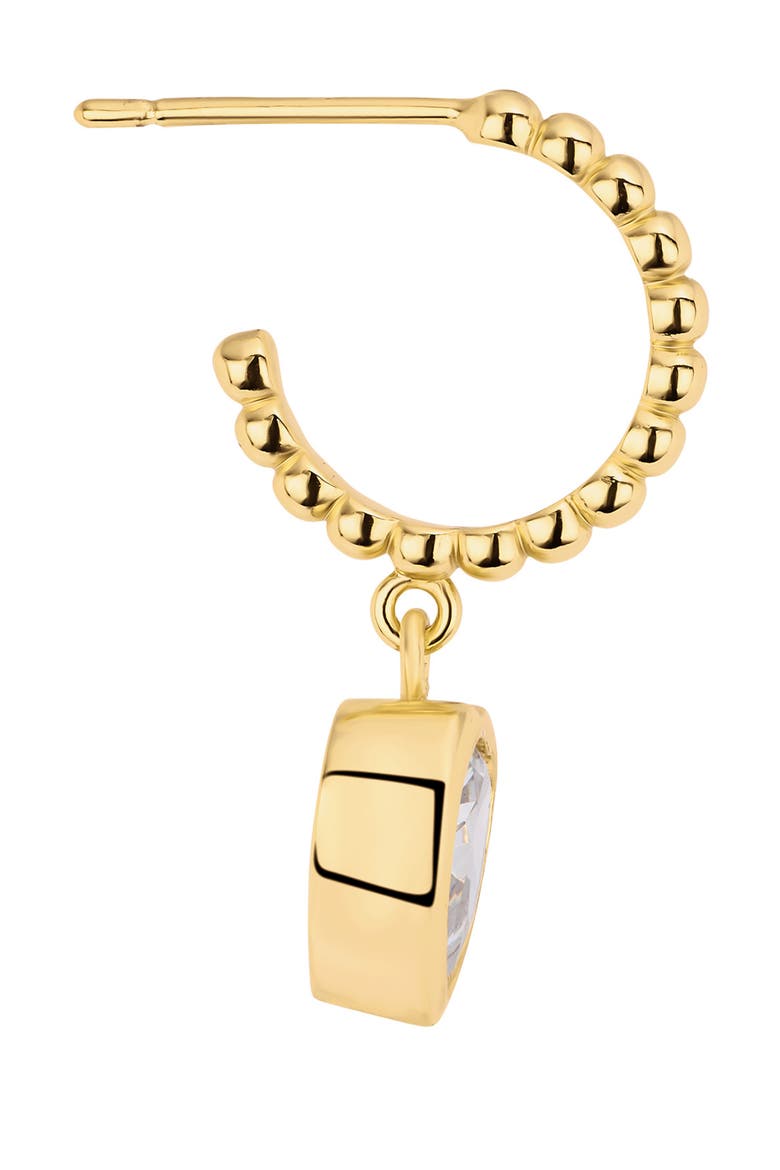 Modern Muse Heart Drop Huggie Earrings, Alternate, color, GOLD