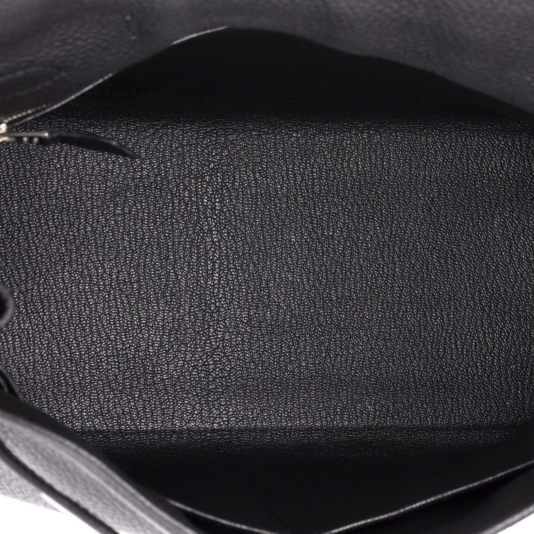 Pre-Owned Hermes Kelly Handbag Grey Clemence with Palladium Hardware 28, Alternate, color, 