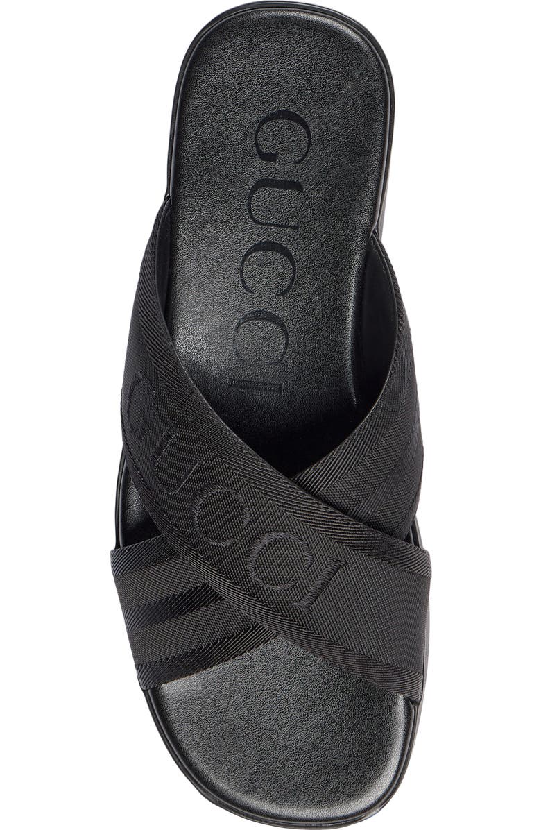 Gucci Charlie Crossover Slide Sandal, Alternate, color,