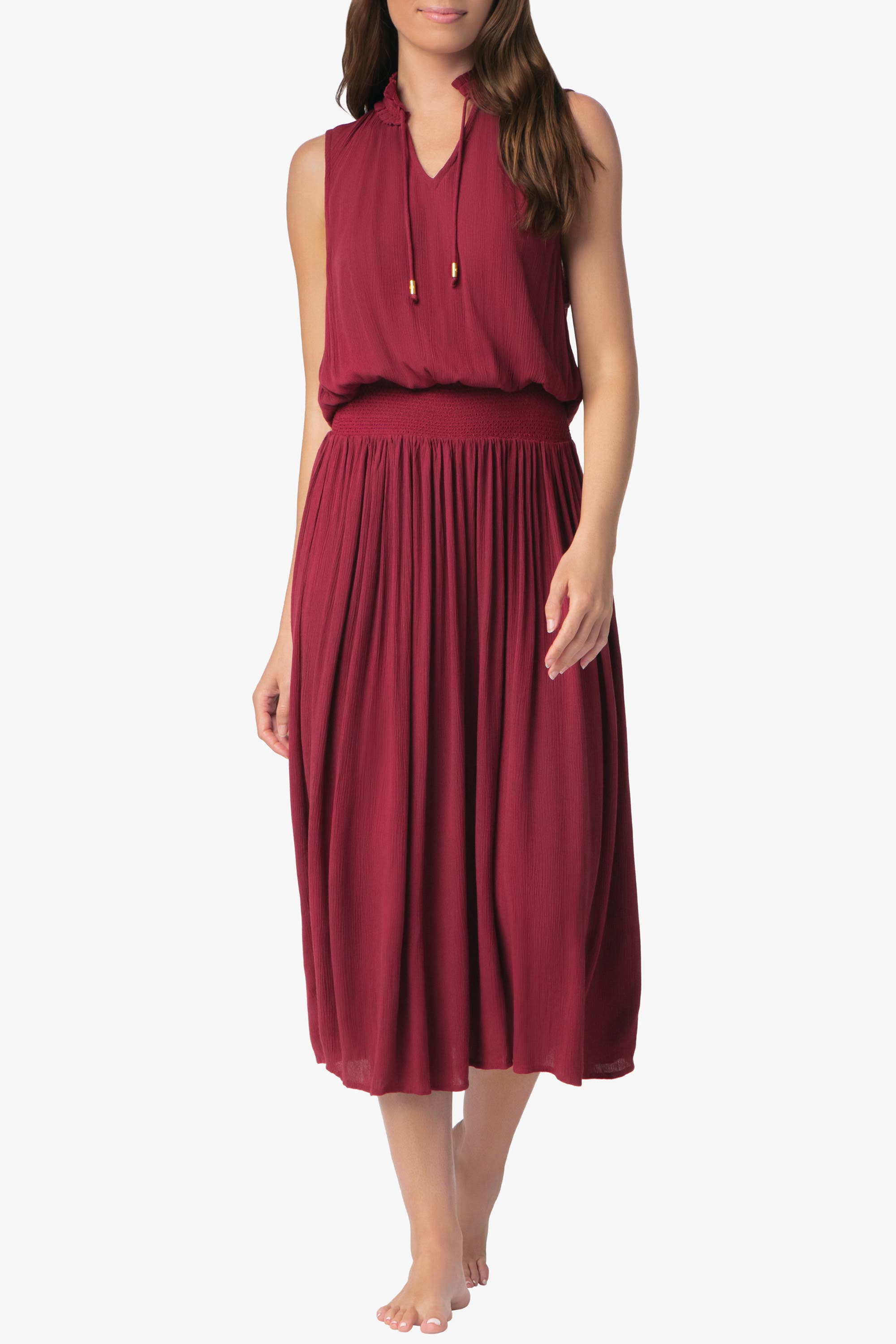 Sleeveless Smocked Dress