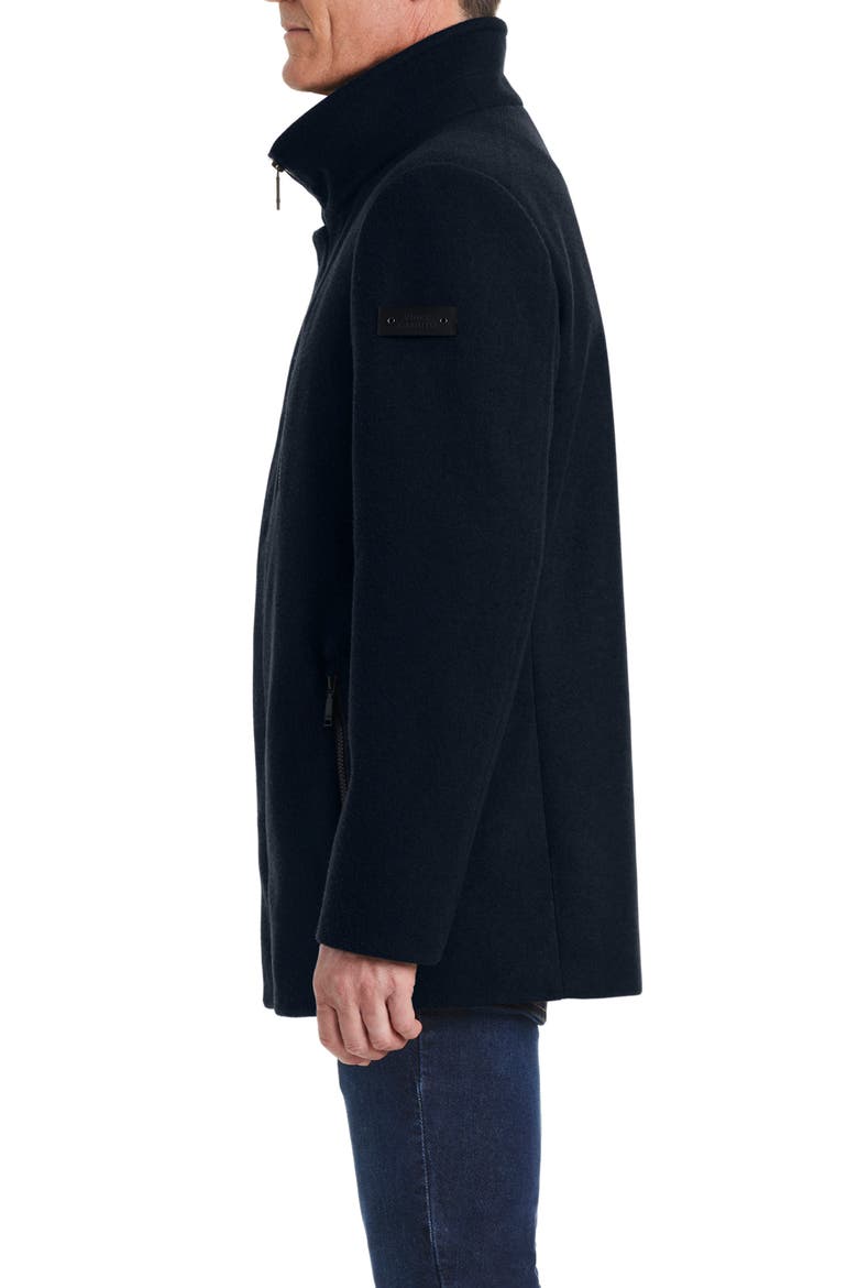 Car Coat With Bib, Alternate, color, NAVY