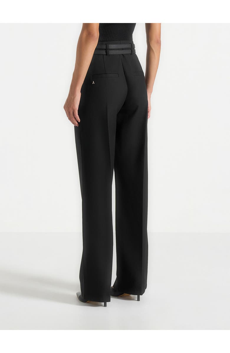 Manière De Voir Pascale Tailored Twin Belt Trousers, Alternate, color, Black