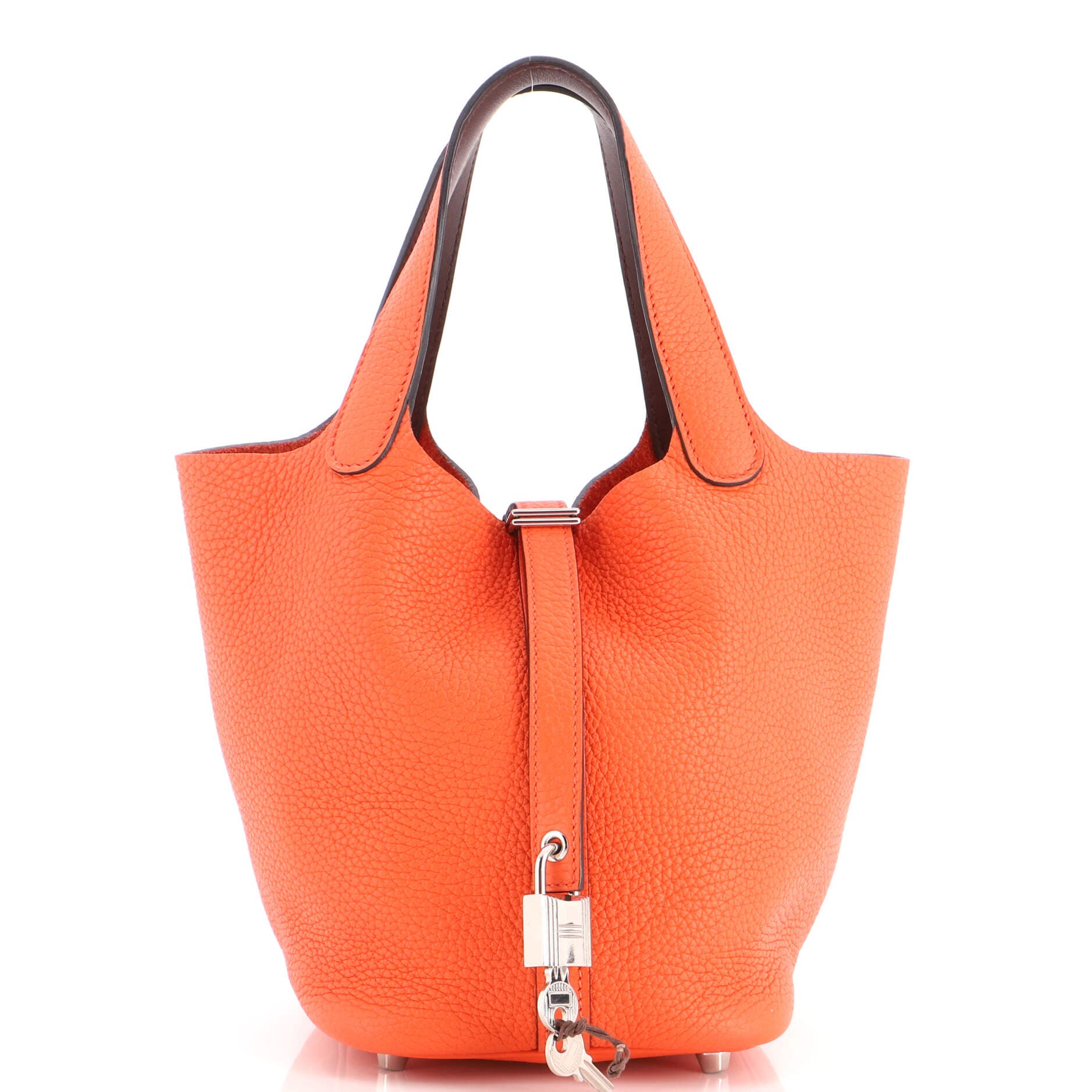 Eclat Picotin Lock Bag Clemence PM, Main, color, Orange