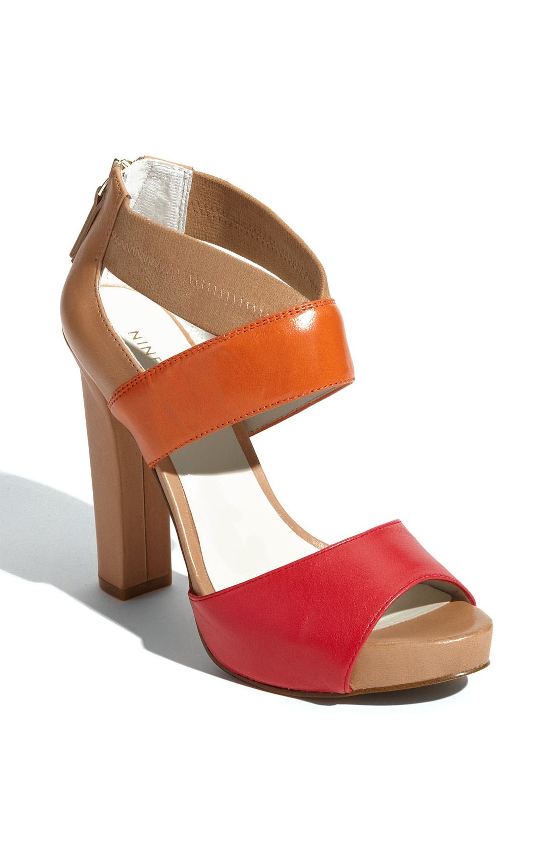 'Stylin' Sandal, Main, color, PINK/ ORANGE