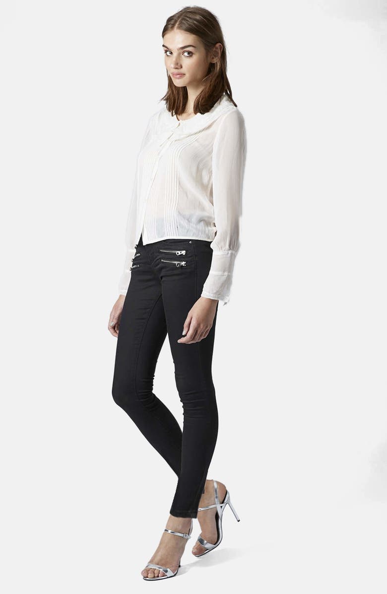 Topshop Moto Biker Jeans, Alternate, color,