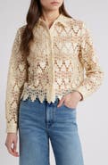 FRAME Lace Button-Up Shirt