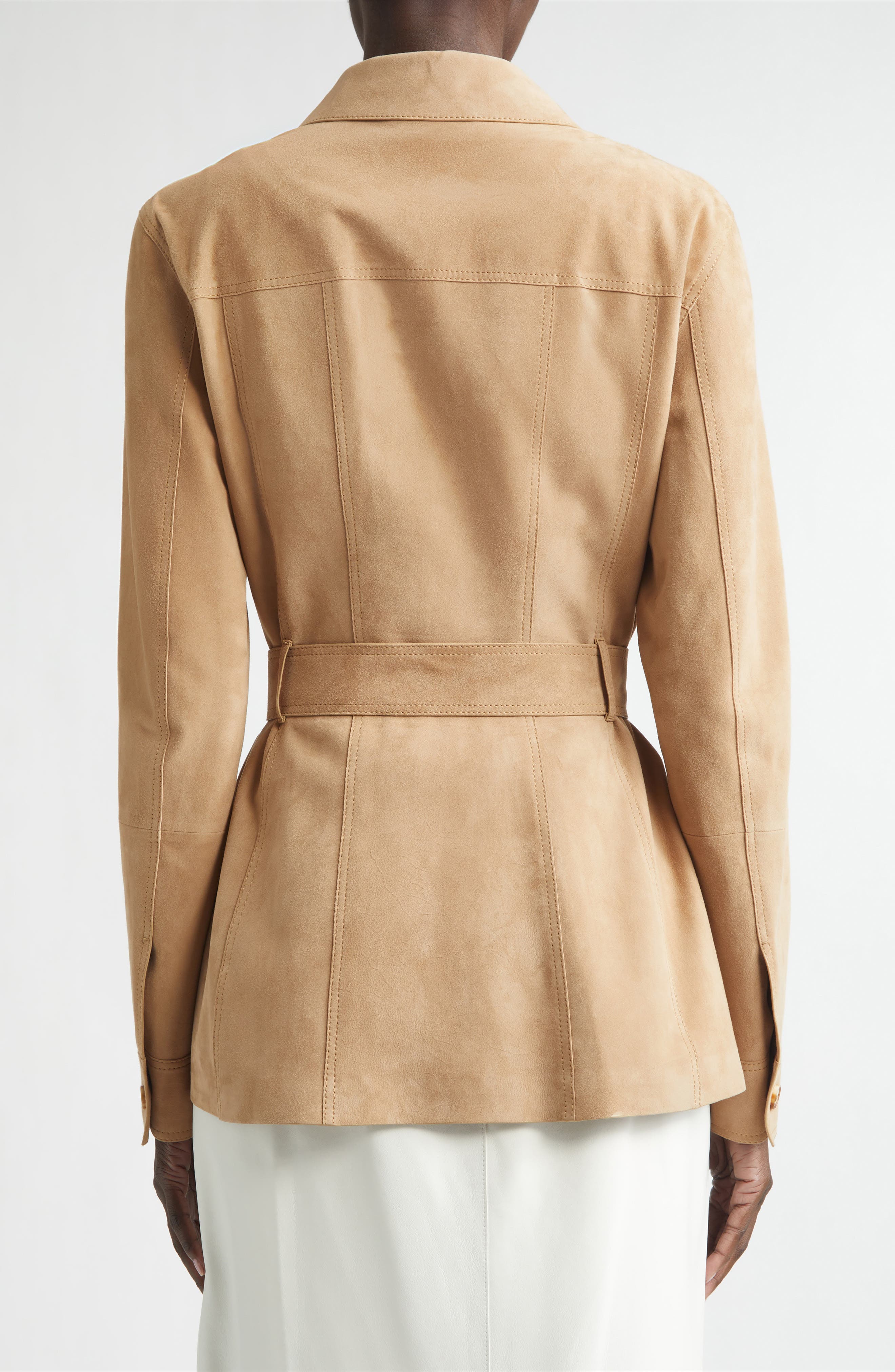 Belted Nubuck Leather Jacket - image 2