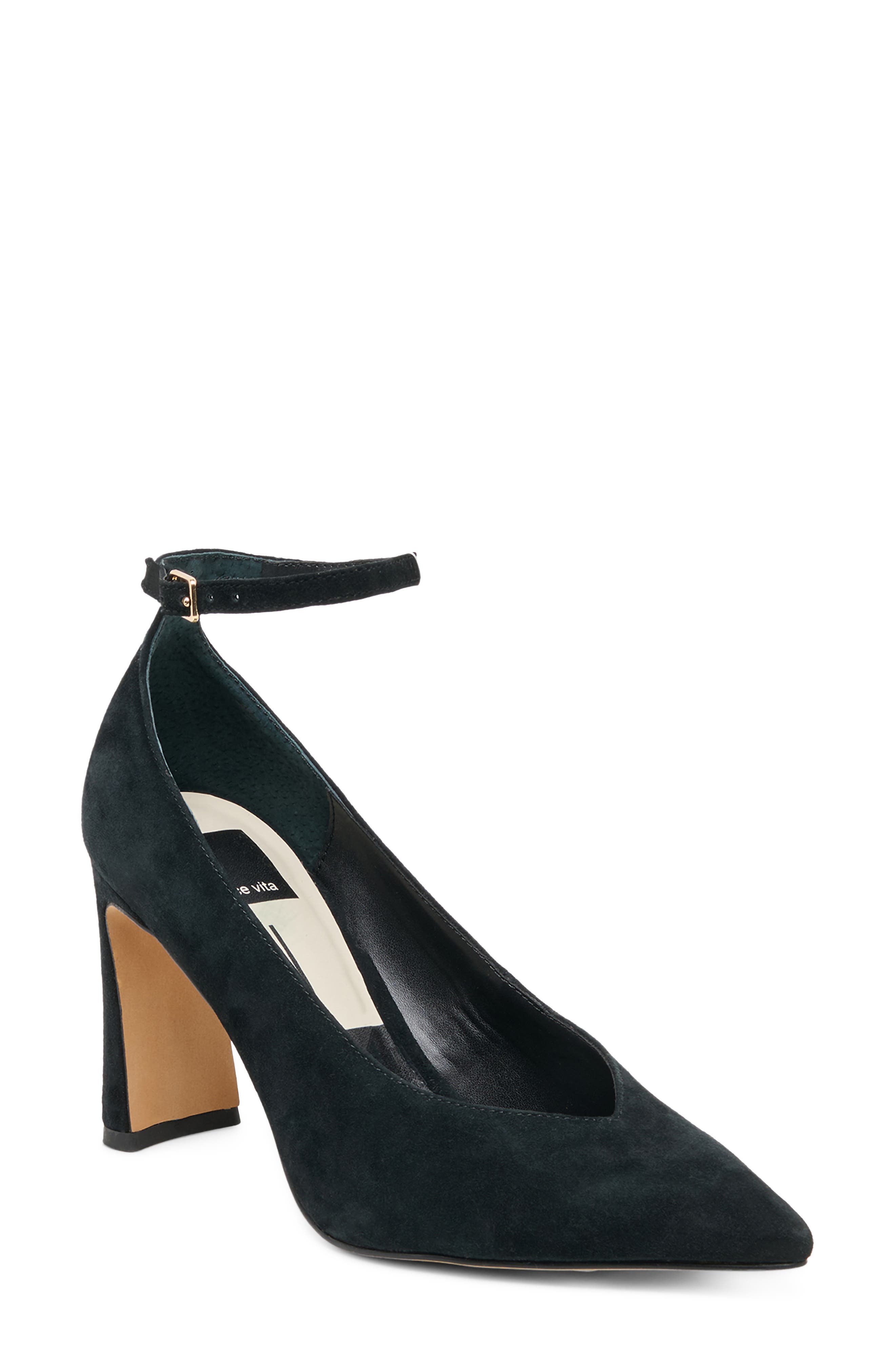 Karsin Ankle Strap Pump, Main, color, ONYX SUEDE